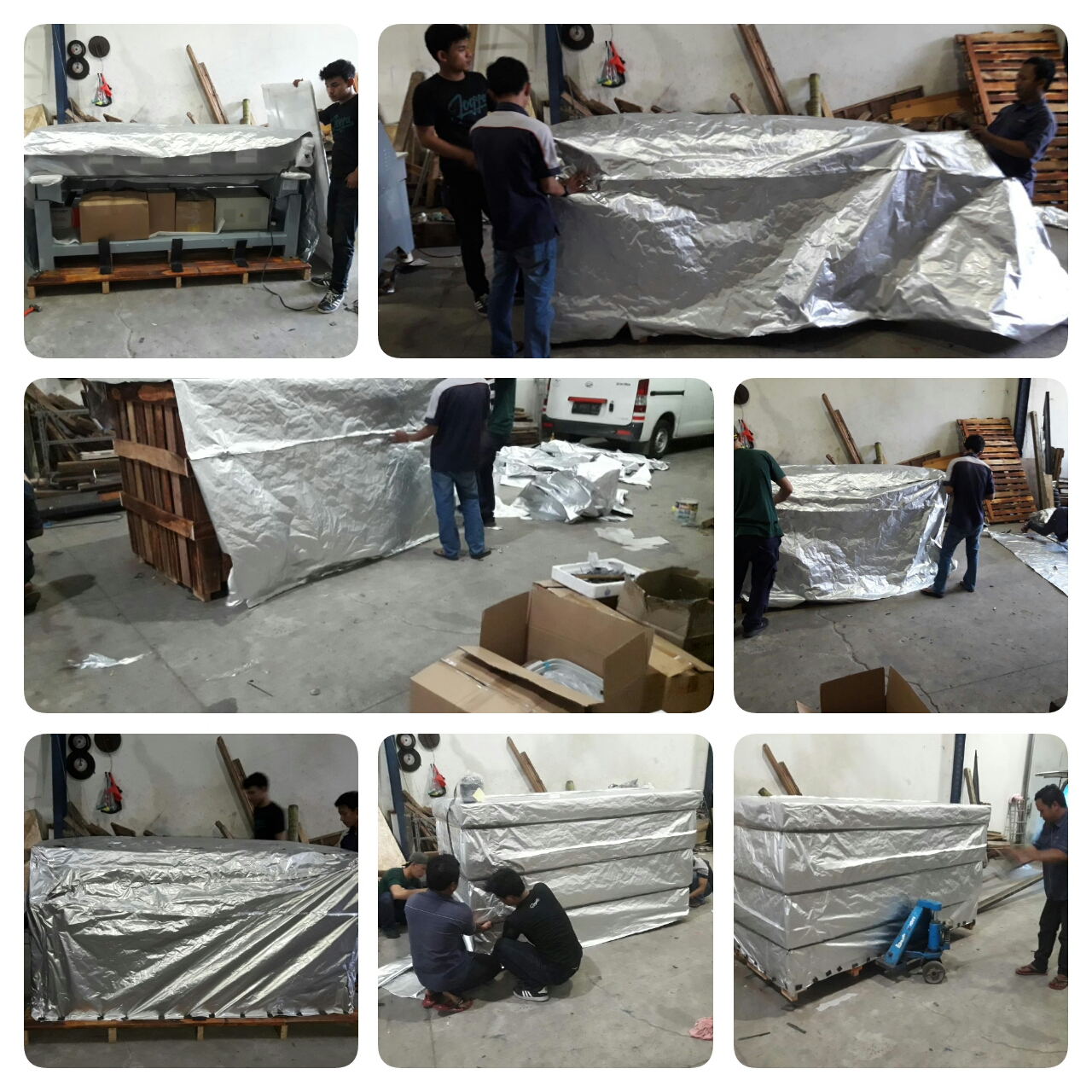 Proses Packing dan Pengiriman 2 Unit Azura Mesin Bordir Komputer Customer Jakarta dan Luar P. Jawa